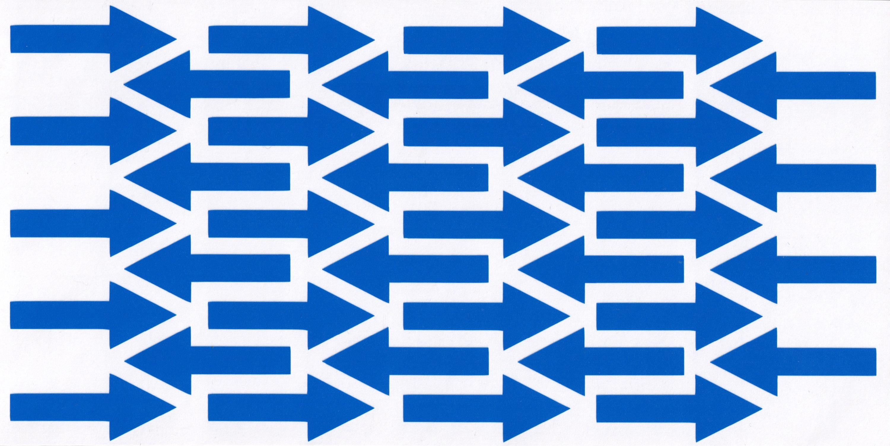 36 Blue Arrow Stickers – Vinyl Stickers 3.5 X 1.5 Cm – Weatherproof ...
