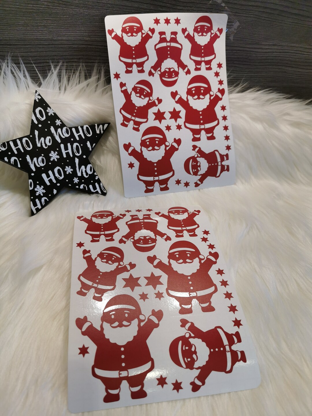 Christmas Vinyl Sticker santa Claus High Quality Etsy