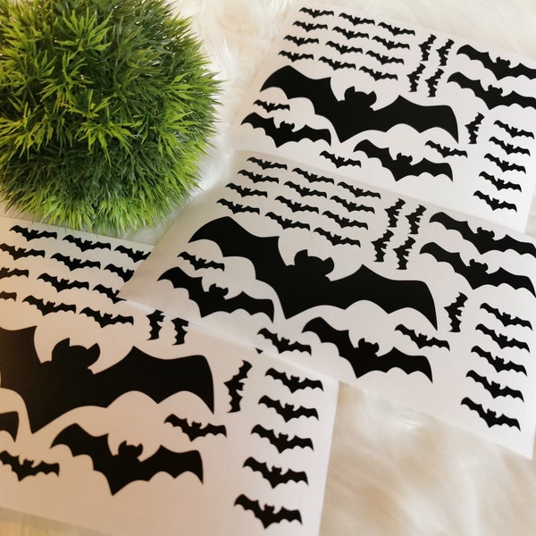 Hochwertige Fledermaus Vinyl Sticker für Halloween Aufkleber in verschiedenen Farben