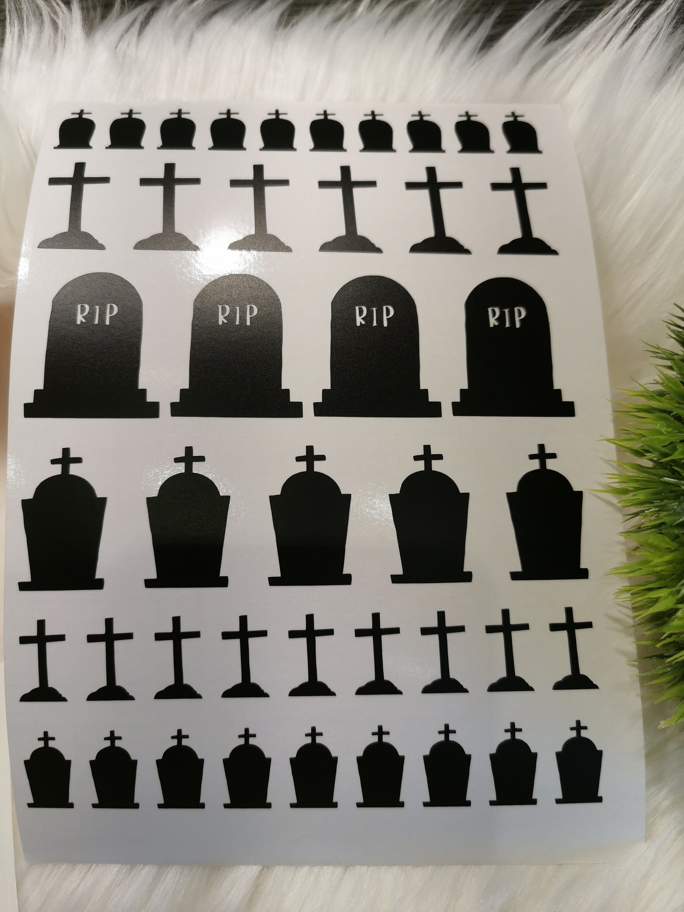 High Quality Gravestone Cemetery Vinyl Stickers for Halloween Stickers ...