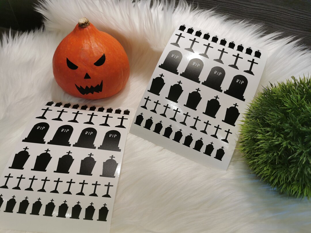 High Quality Gravestone Cemetery Vinyl Stickers for Halloween Stickers ...