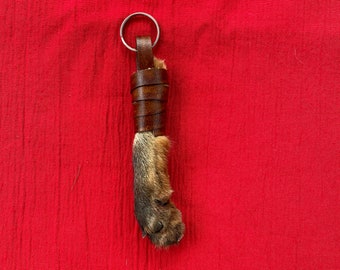 A Real Red Fox Foot Key Ring