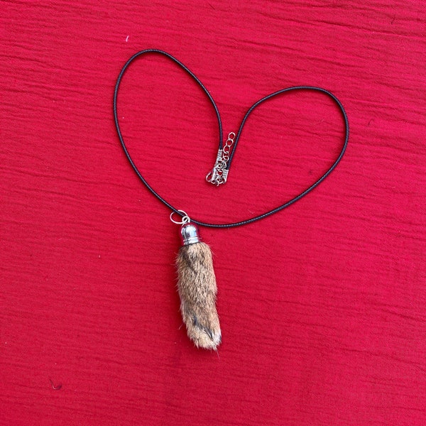 Lucky rabbit foot necklace fortune