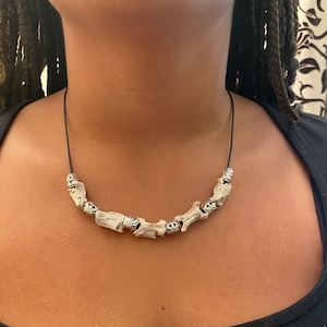 A Unique Crow Bone Necklace