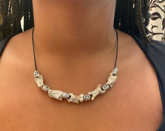 A Unique Crow Bone Necklace