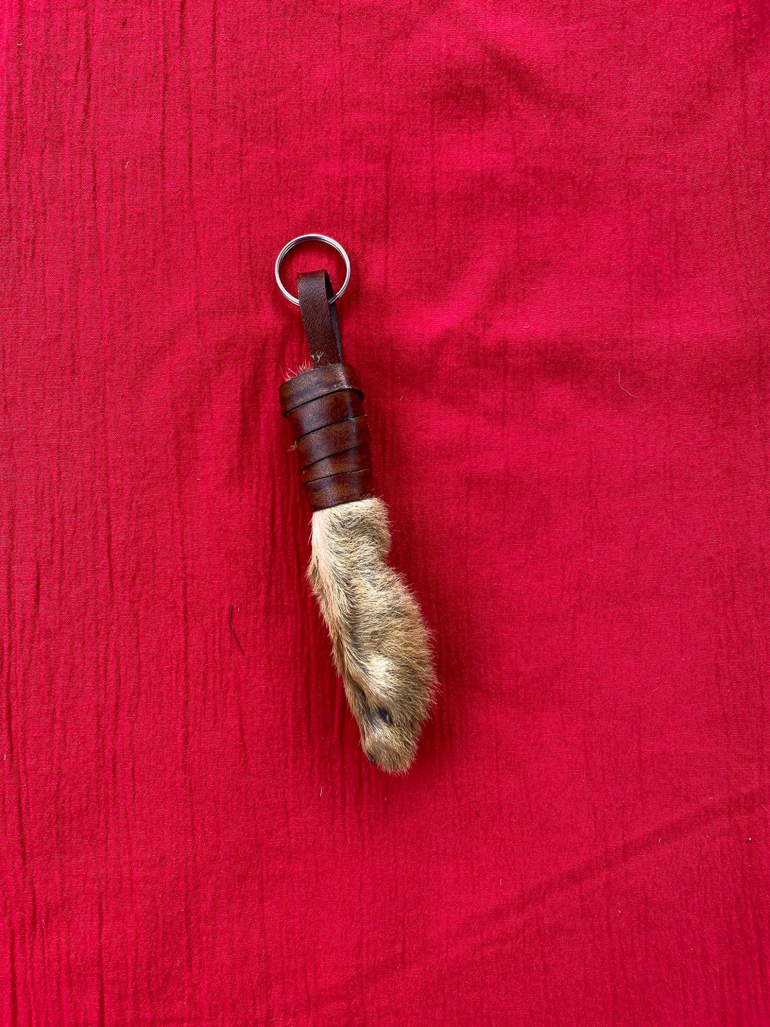 A Hare Foot Key Ring Etsy