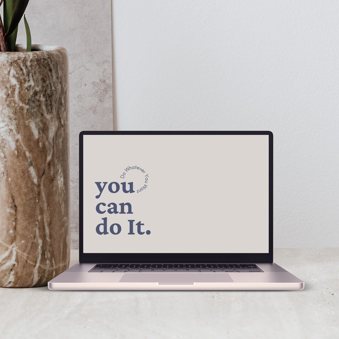 Motivational Aesthetic Desktop Wallpaper &lsquo;you Can Do - Etsy