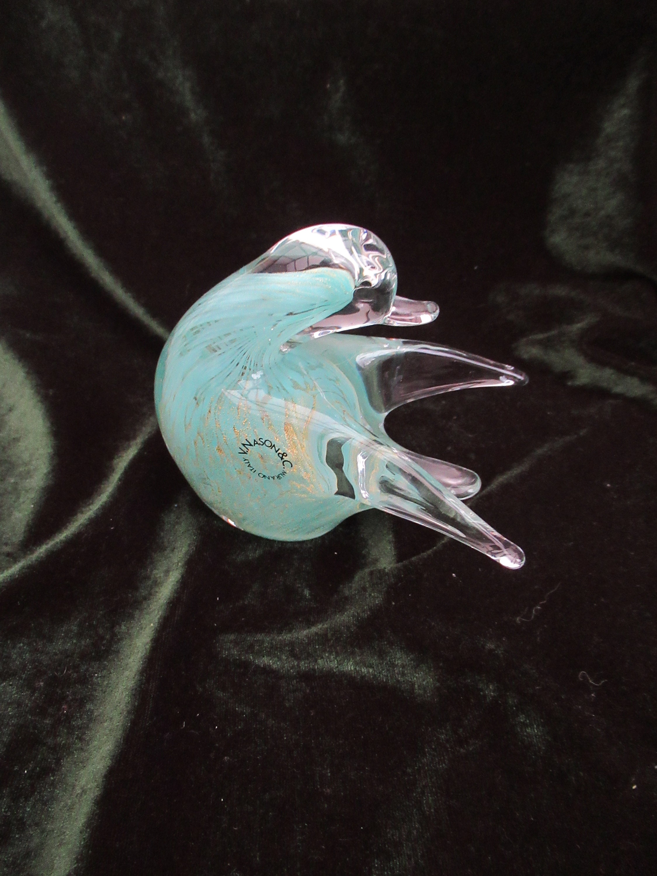 Extremely Rare and Vintage Murano Glass Bird Sculpture Paperweight Venetian Art Glass V Nason & Co Stunning Colours Highly Collectable Italy