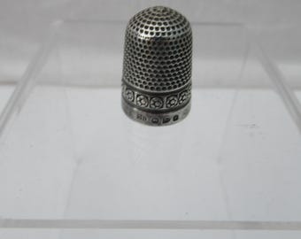 Antique Hallmarked Silver Thimble 1898 Charles Horner