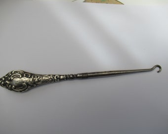Edwardian Silver Button Hook Hallmarked Chester 1910 Buttons Shoes Boots Hooks Collectable Silver Unisex Gift