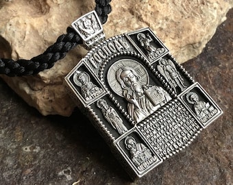 Handmade Christian body icon with Saints The Byzantine Church