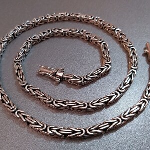 Classic elegant massive Silver 925 sterling brutal chain Byzantine The Byzantine Church