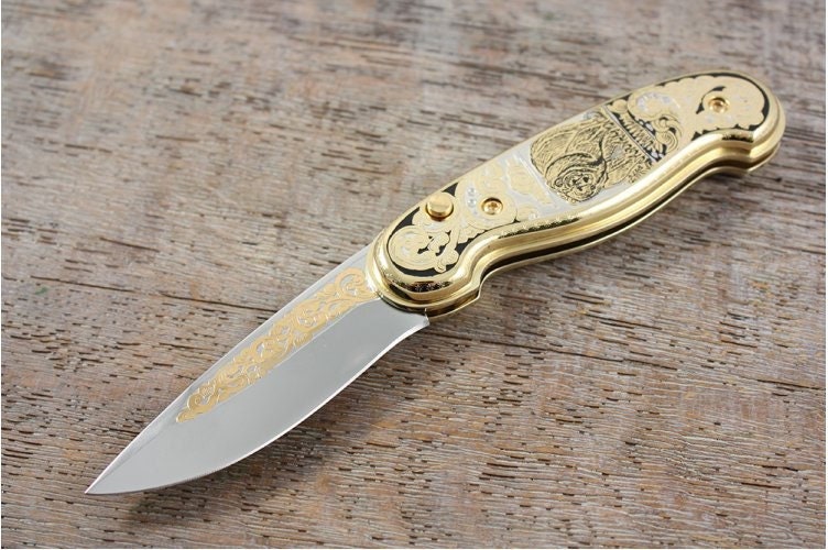 Rush Deer Pocket Knife, Folding Knife with Clip, India