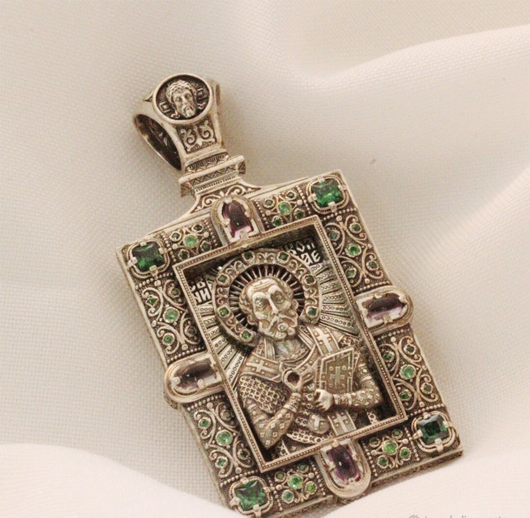 NKlaus Colgante De Plata De Ley 925 San Pantaleón Ortodoxo 6289