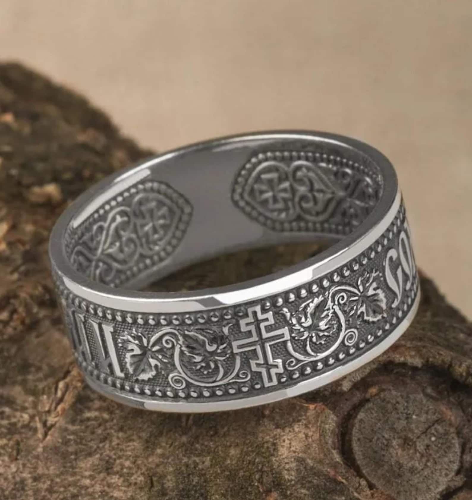 Ancient Christian Rings Silver 925 Orthodox Ring: Christian Byzantine Church Jewelry - Etsy