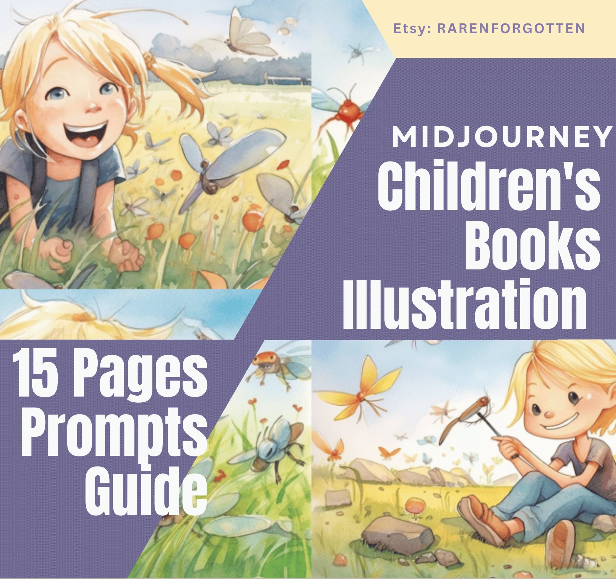 Midjourney Children Book Illustrations Prompts Cute AI Art Paintings