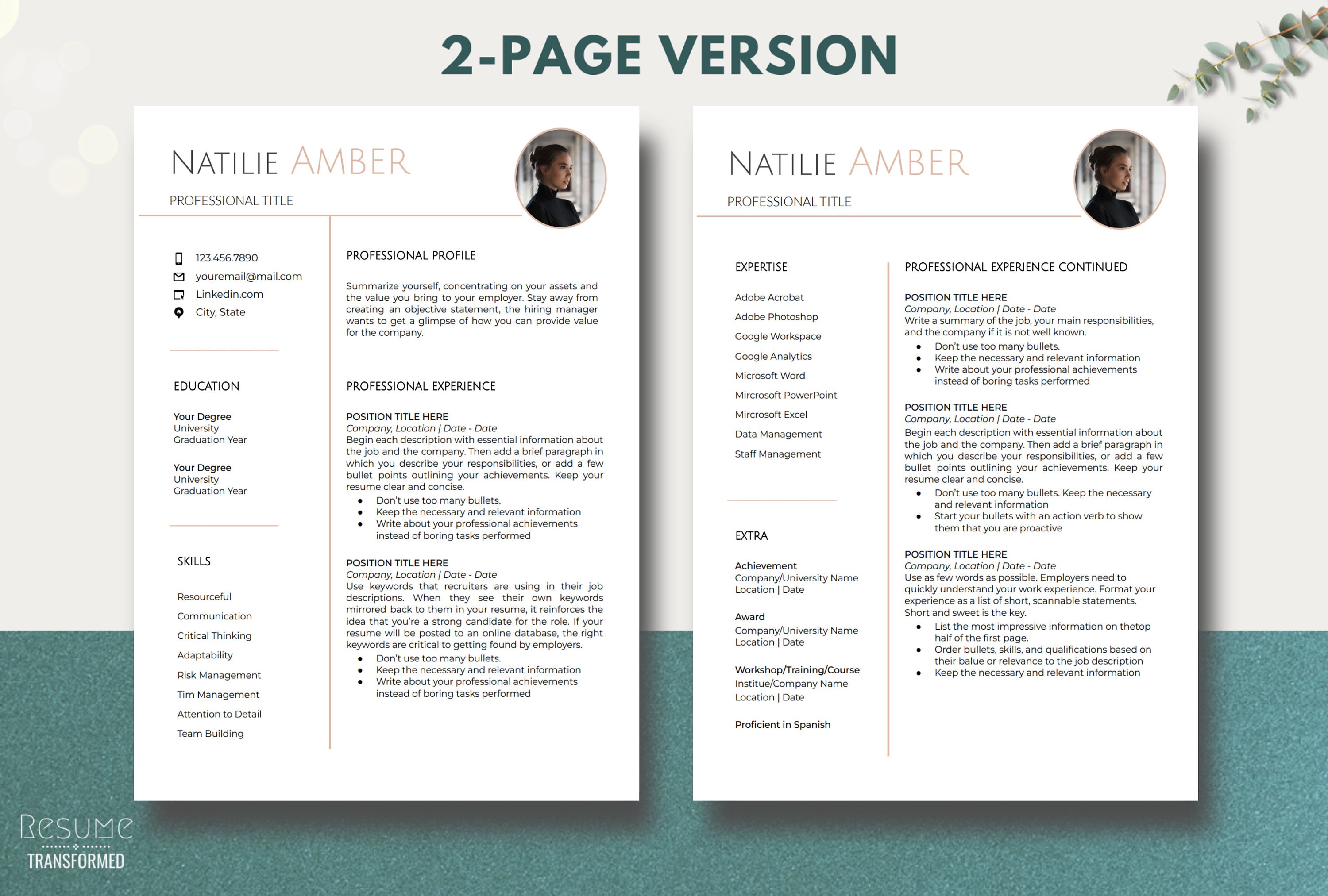 Google Docs Resume Slides, Resume Template Google Docs, Modern Resume ...