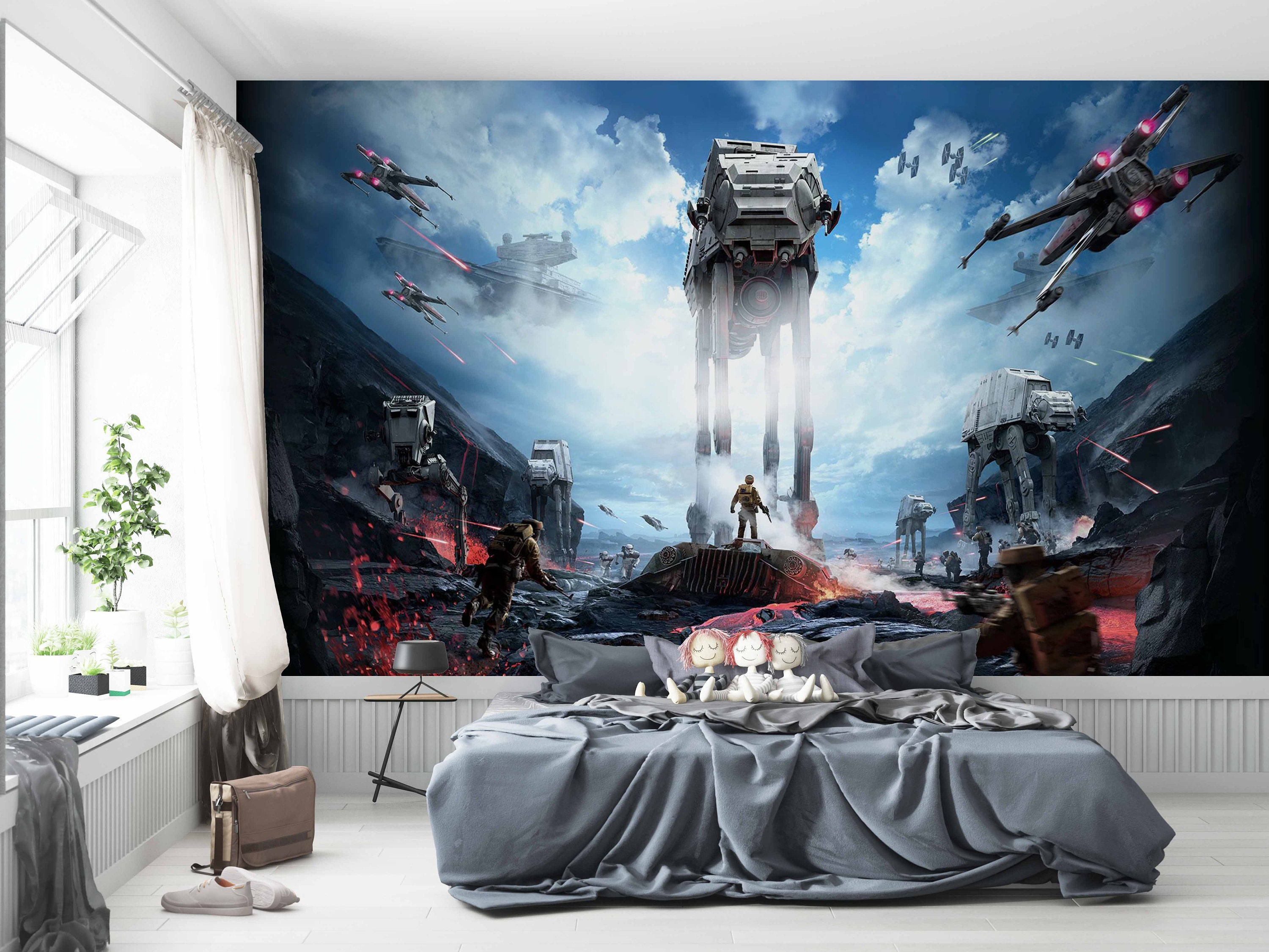 Dood in de wereld George Bernard in het geheim Star Wars Walker Modern Behang Kids Wallpaper Boy Room Wall - Etsy België