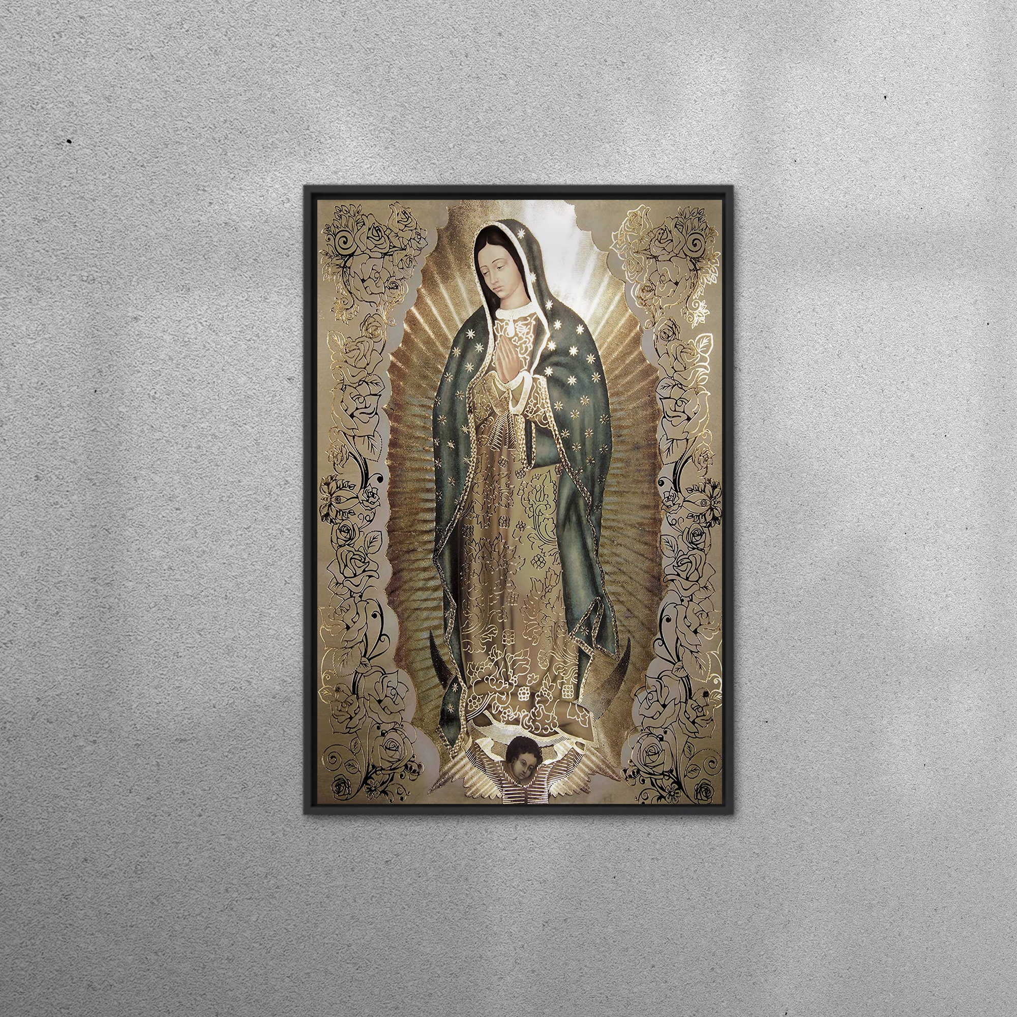 Discover The Virgin Of Guadalupe, Abstract Canvas