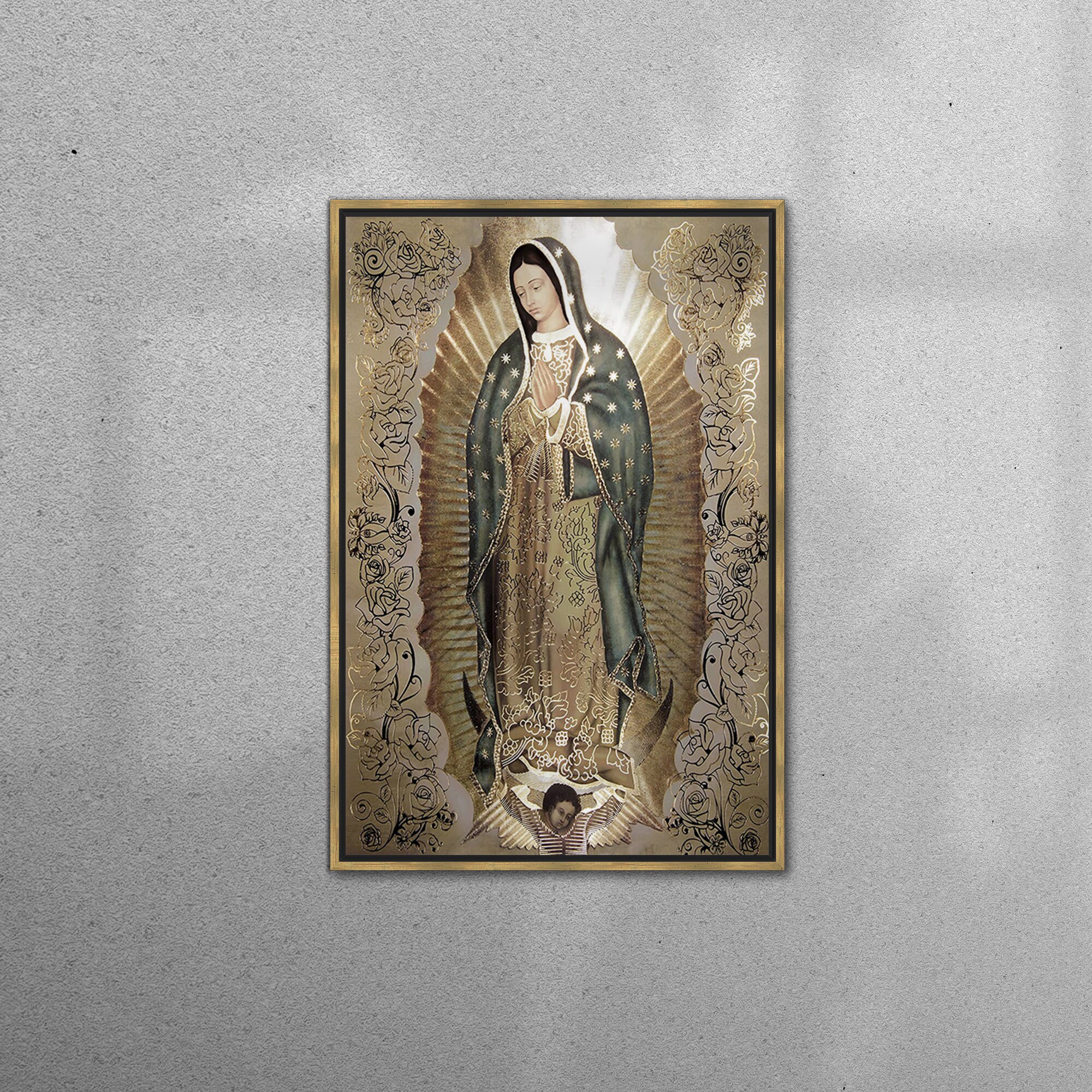 Discover The Virgin Of Guadalupe, Abstract Canvas