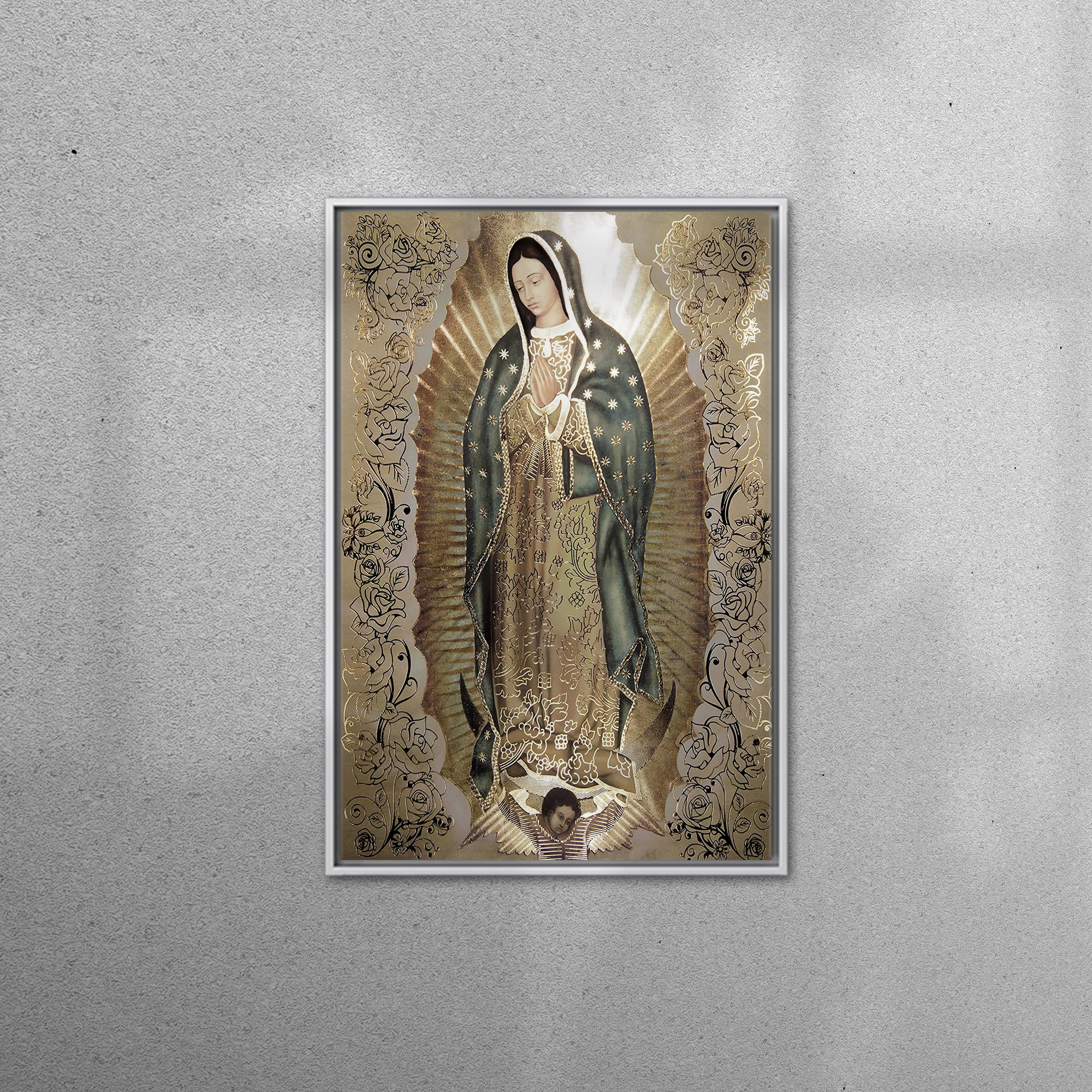 Discover The Virgin Of Guadalupe, Abstract Canvas