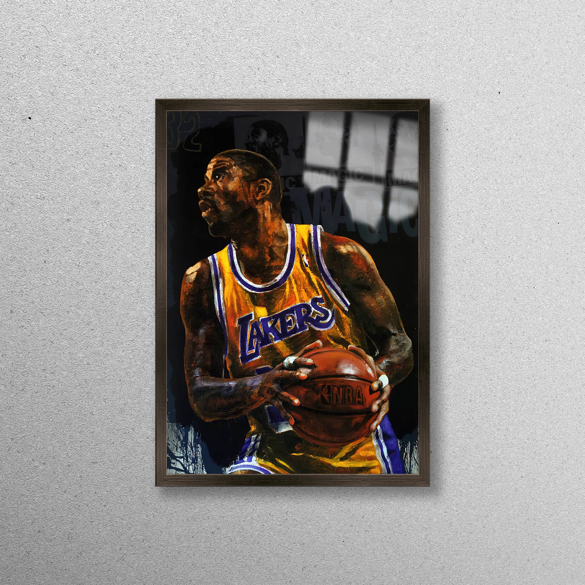 Magic Johnson Nba Jersey Art Canvas Painting - Basketball Canvas Print -  Ducicanvas