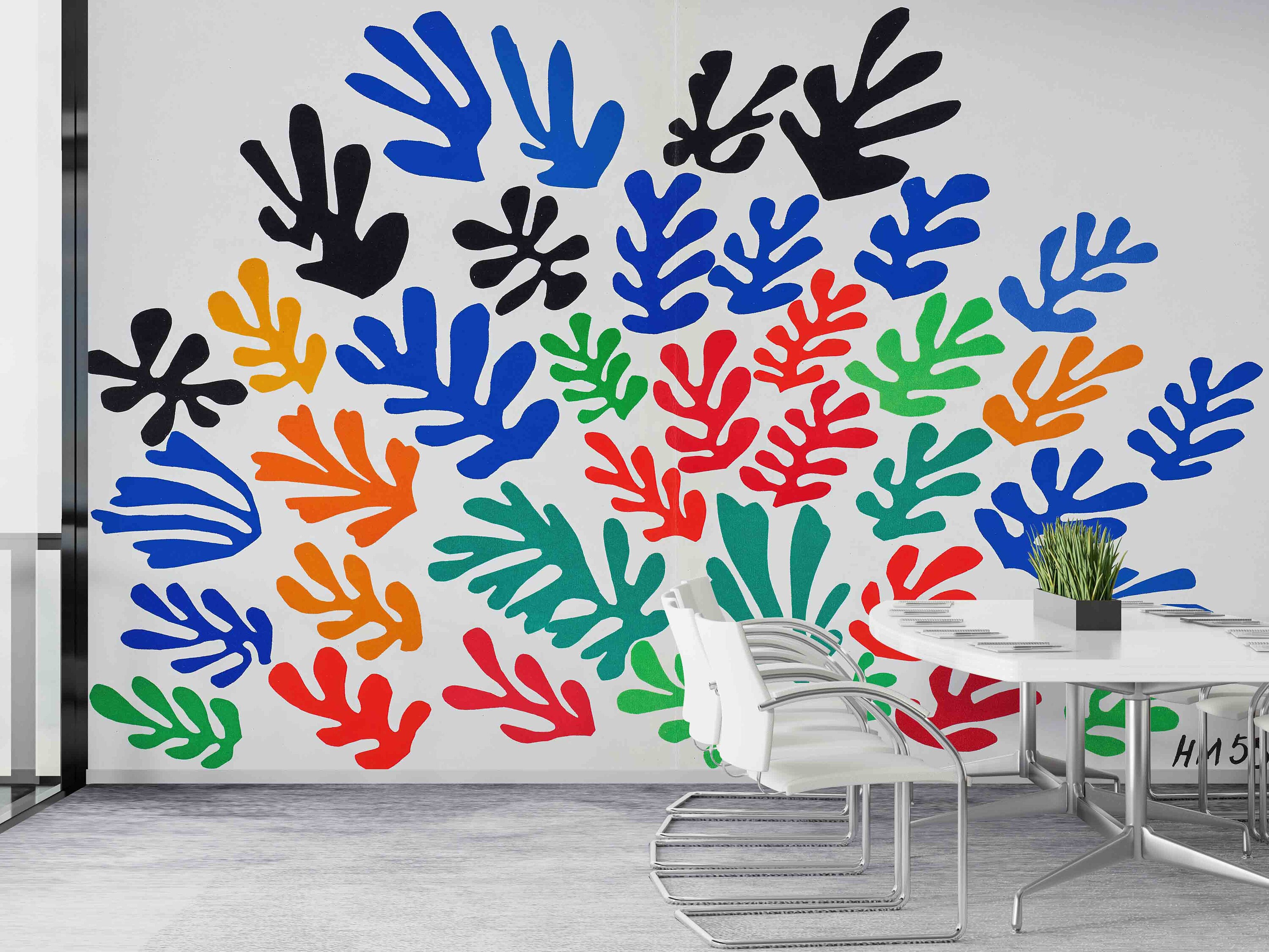 Mad for Matisse Wallpaper in Cobalt Blue and White  Lust Home