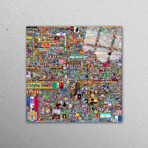 Tempered Glass Glass Wall Art Glass Wall Decor Reddit Wall Etsy