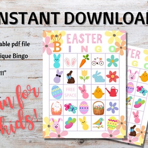 Ostern BINGO Printable - Party Spiel - Letter Size - PDF - Sofort Download