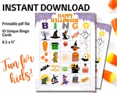 Halloween BINGO Printable - Party Game - Letter Size - Color - Instant Download