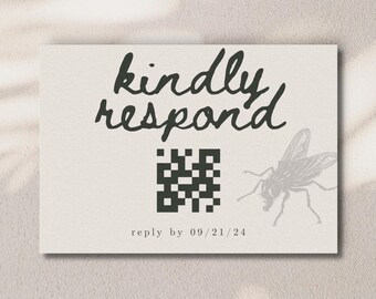 Spooky Skull RSVP Card and Postcard (editable & download)