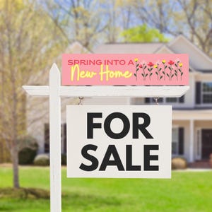Letrero de primavera divertido para agentes inmobiliarios, de plástico corrugado, 6 x 24 pulgadas