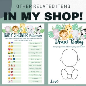 A-Z Baby Items Game Baby Shower Game gender Neutral Instant - Etsy