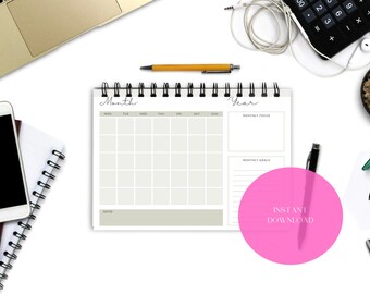 17x11 Blank Calendar - Etsy