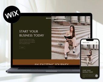 Wix Website Template for Personal Business, Blog, Coach, Influencer, Social Media Manager (Chic, Modern, Minimal) Wix theme