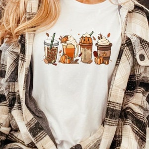 Fall Coffee Shirt, Pumpkin Spice Shirt, Fall Coffee Shirt, Ice Coffee, Pumpkin Spice Coffee, Gift for Her, Cute Fall T-shirt, Coffee Cup
