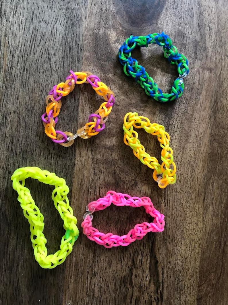 Single Chain Rubber Band Bracelets Etsy