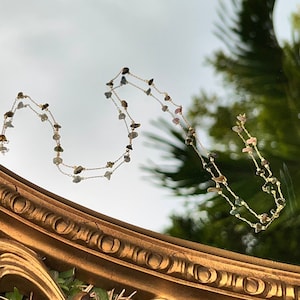 Aura hippie haarkraal | Hangend haaraccessoire | Kristallen haarbedel | Clip-in haarkralen | Unieke sierlijke sieraden | Sierlijke haarbedels
