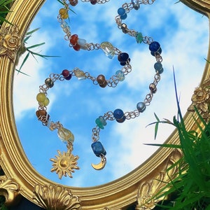 Celestial Sun and Moon Hippie Hair Bead / Celestial Lover Hair Beads Accesorio / Sol y Luna Accesorio único a juego / Regalo de mejores amigos imagen 5