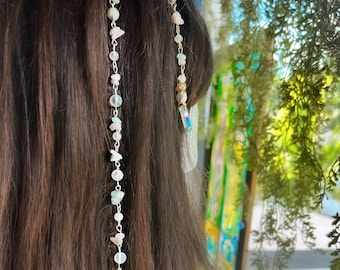 ★VVV ★ BEADED CHAIN STRAP HAIR PIN MUSINSA | VVV Bead Chain Strap Hair Pin _ Green