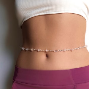 Custom Crystal Hippie Waist Chain | Crystal Waist Accessory | Hippie Waist Beads | Custom Waist Beads Charm | Unique Custom Waist Chain