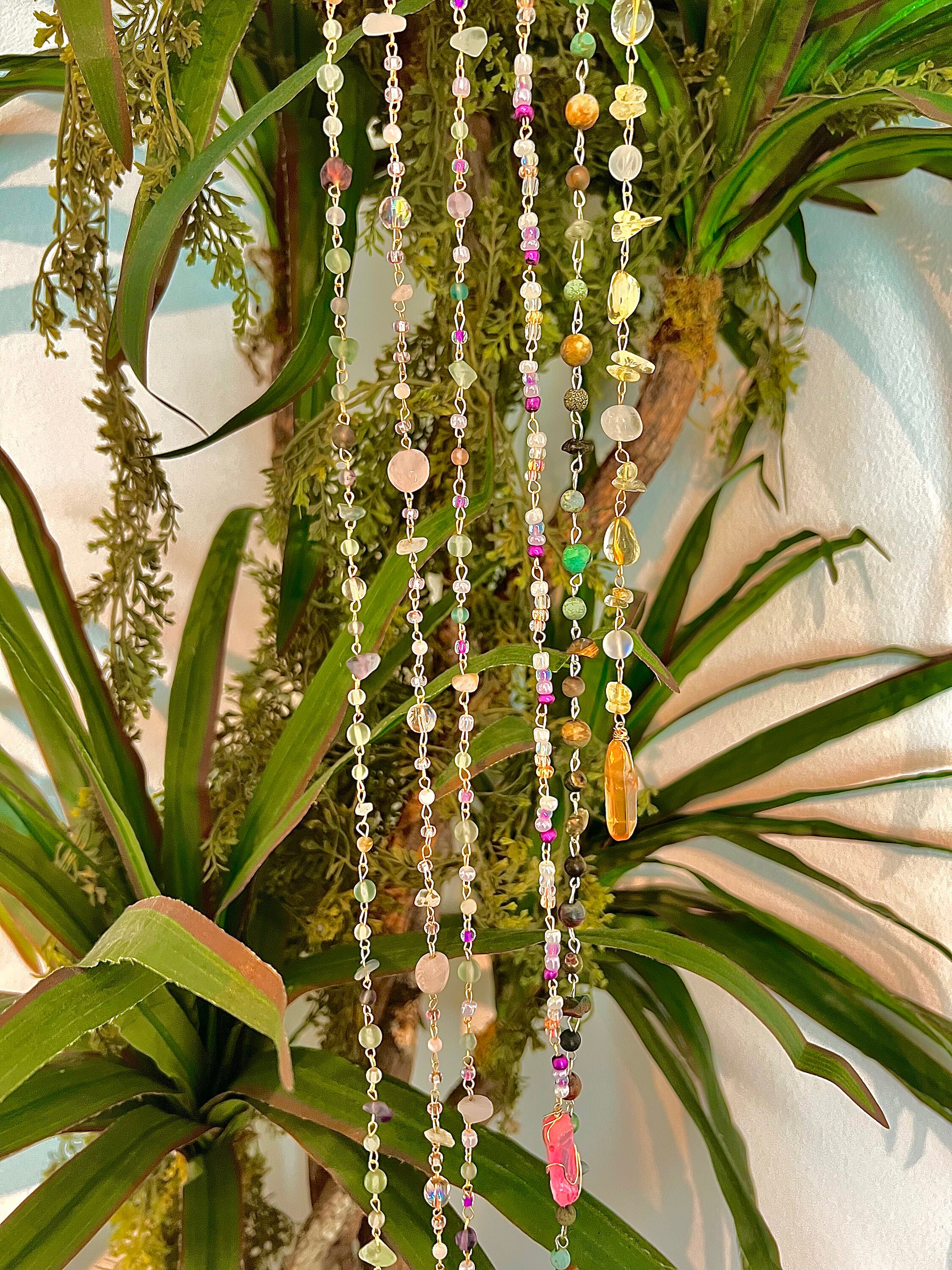 Hippie Hair Beads Dangling Hair Accessory Crystal Hair Etsy