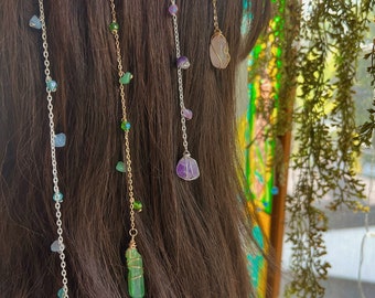 Starlight Hippie Hair Bead Includes ONE | Hippie Hair Clip | Crystal Hair Charm | Hippie Hair Accessories | Enchanted Crystal Hair Beads