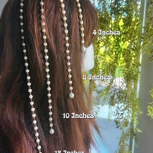 Sallys Seashells Hippie Hair Bead Dangling Hair Accessory Gift for Her Crystal Hair Charm Mermaid Core Seashell Hair Clip image 7