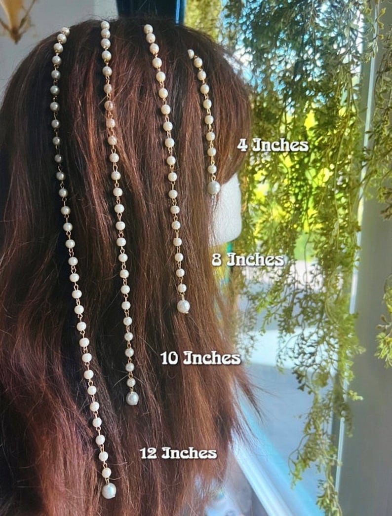 Sallys Seashells Hippie Hair Bead Dangling Hair Accessory Gift for Her Crystal Hair Charm Mermaid Core Seashell Hair Clip image 7