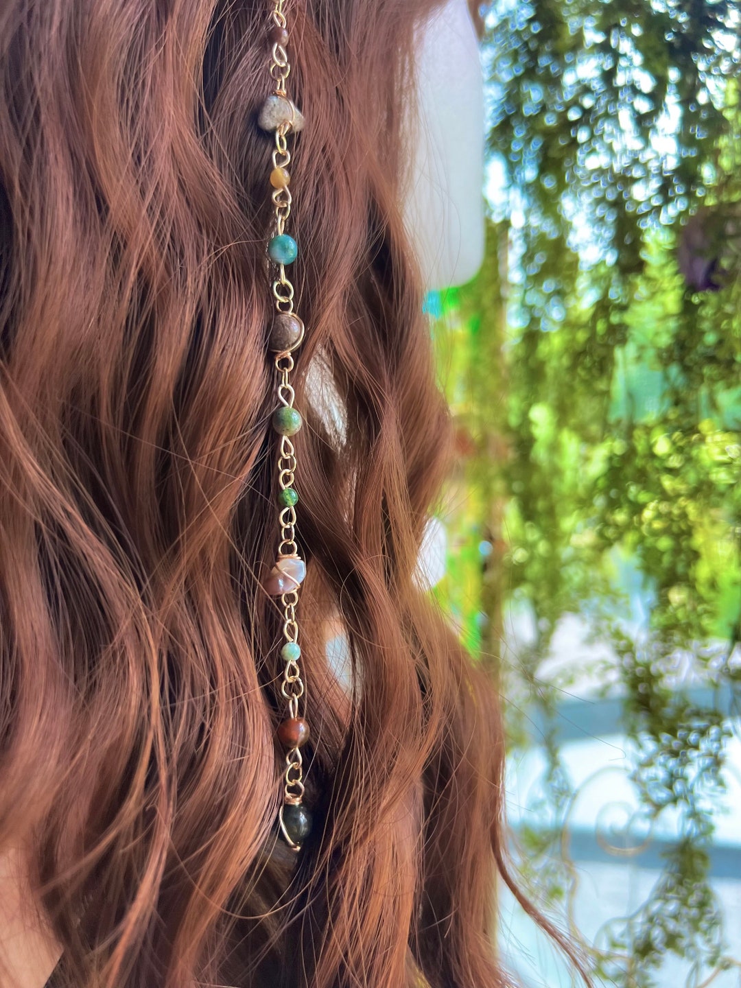 Mother Nature Hippie Hair Bead Nature Hair Accessory Hair Beads Goddess Hair Charm Earth