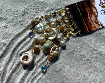 Seashell Hair Charms | Shell Hair Jewelry | Mermaid Aesthetic Hair | Ocean Themed Jewelry | Shell Hair Accessories | Mermaid Hair Charms