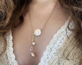 Dainty Gisella Necklace | Siren Jewelry | Seashell Mermaid Core Necklace | Gold/Silver Dainty Shell Jewelry | Unique Boho Shell Necklace