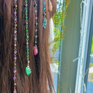 Rainbow Angel Hippie Hair Bead | Dangling Hair Clip