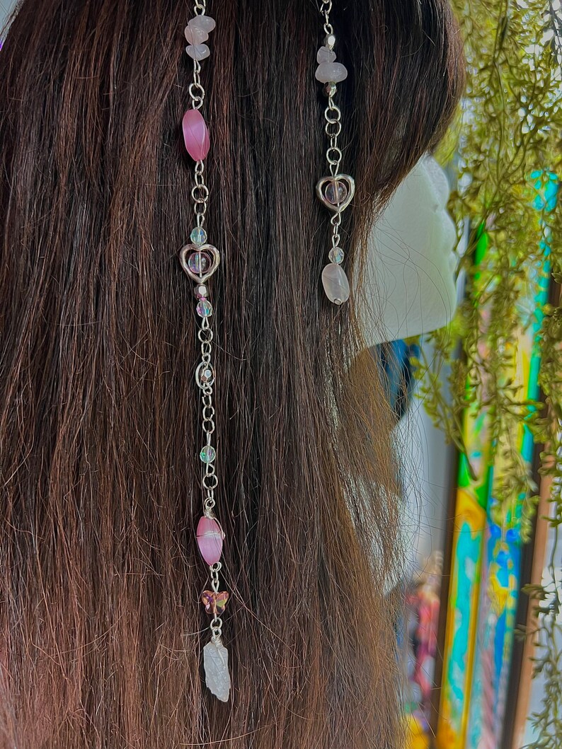 Y2K Hippie Hair Bead Beaded Hair Clip Butterfly/dragon Etsy